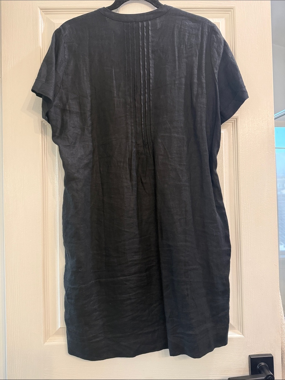 Quince Black linen Pintuck dress - Picture 4 of 4